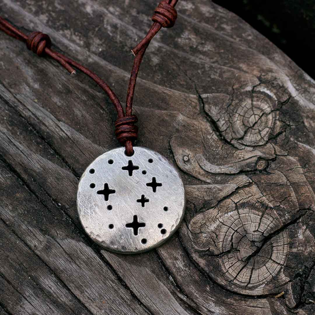 Southern Cross - Crux - constellation necklace - science & astronomy jewelry. Great gift for a star gazer, teacher, or astronomer.