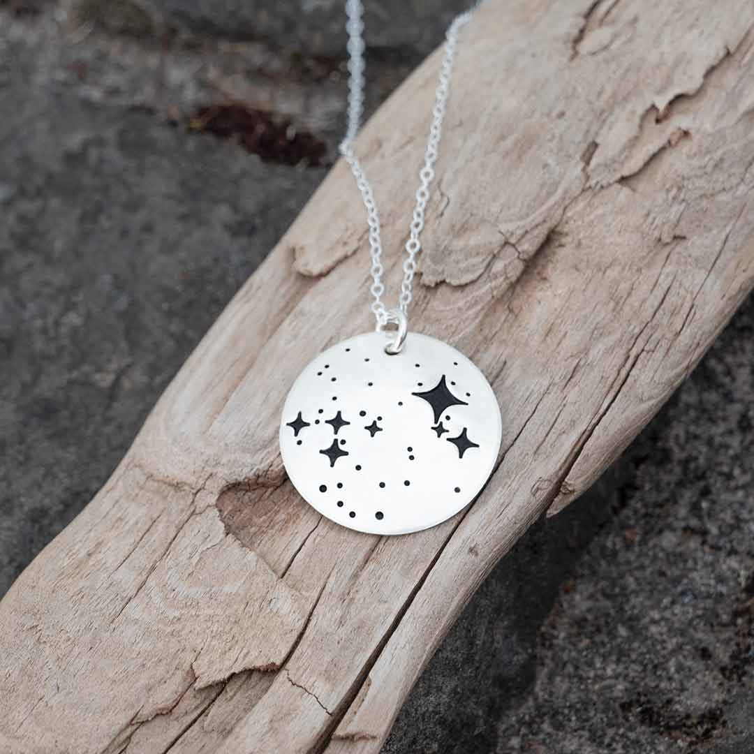 Canis Major constellation necklace - science &amp; astronomy jewelry. Great gift for a star gazer, teacher, or dog lover.