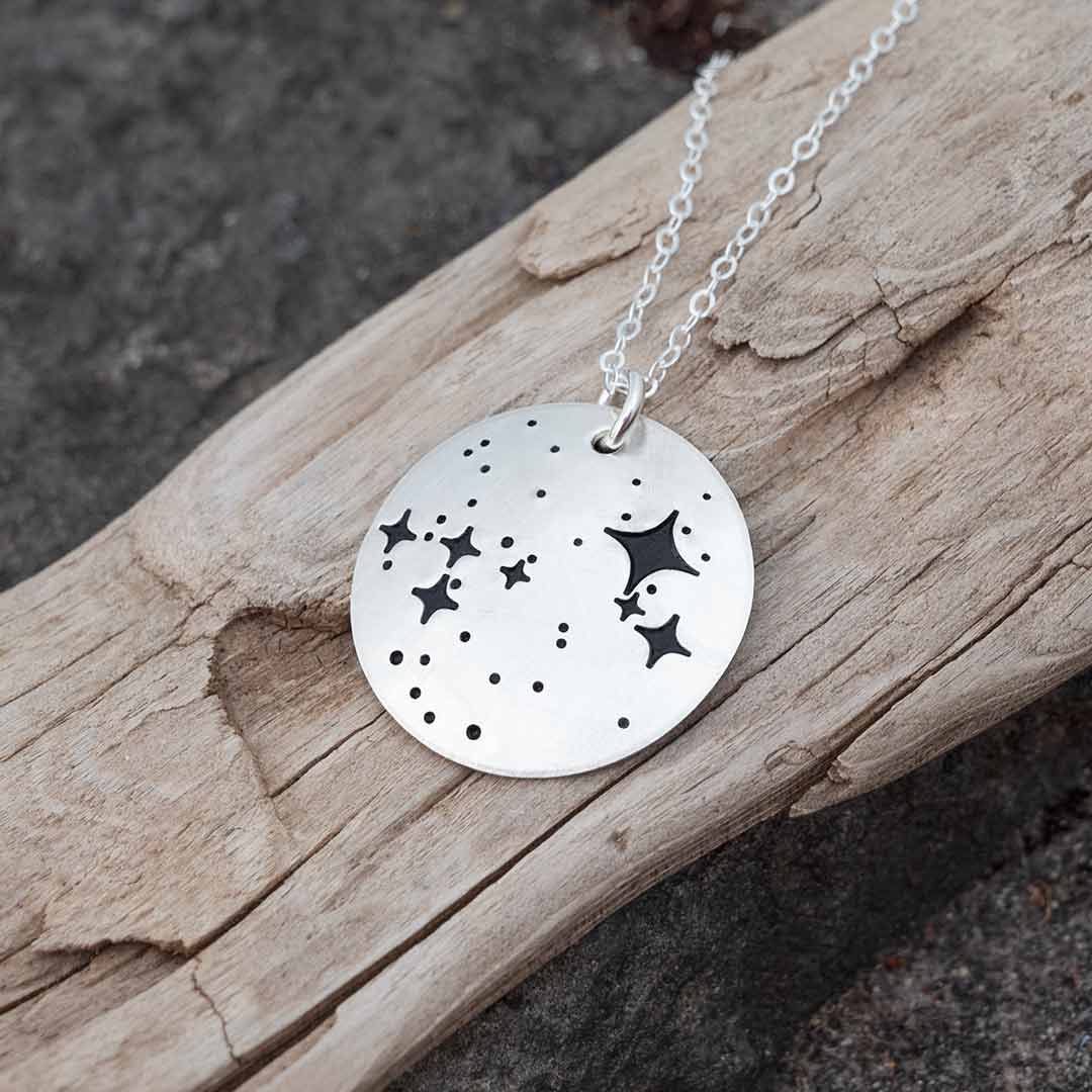 Canis Major constellation necklace - science &amp; astronomy jewelry. Great gift for a star gazer, teacher, or dog lover.