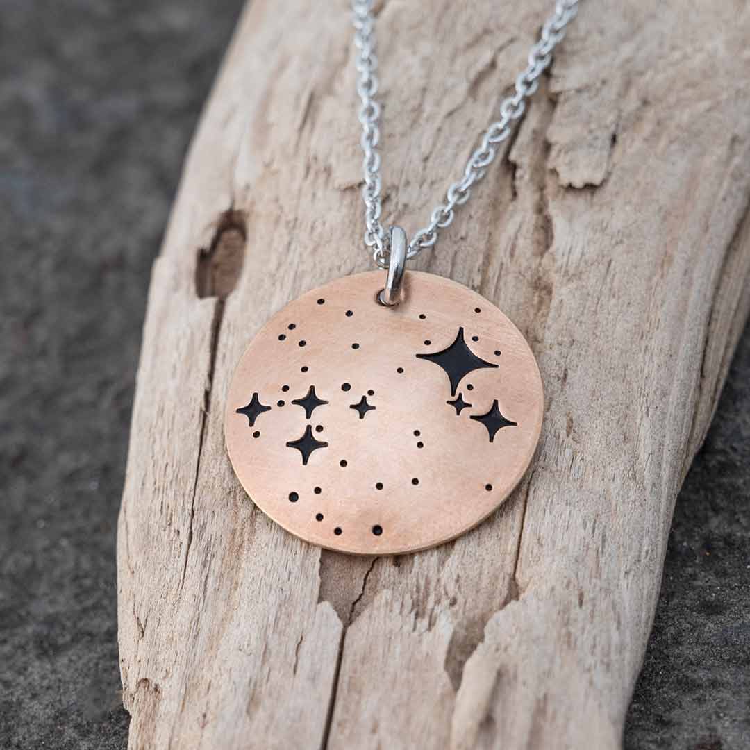 Canis Major constellation necklace - science &amp; astronomy jewelry. Great gift for a star gazer, teacher, or dog lover.
