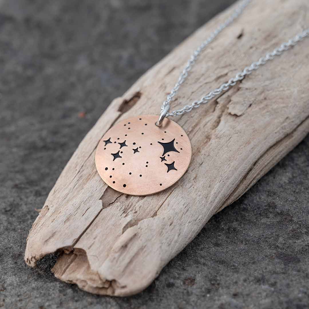 Canis Major constellation necklace - science &amp; astronomy jewelry. Great gift for a star gazer, teacher, or dog lover.