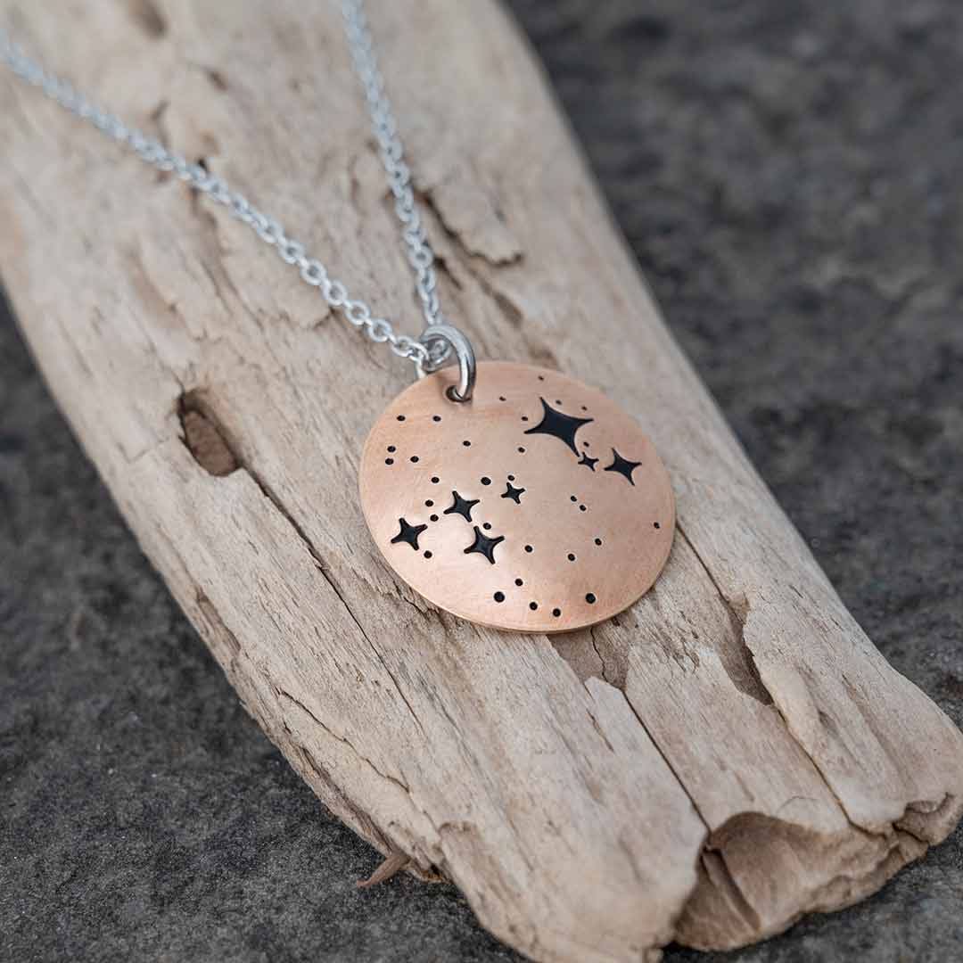 Canis Major constellation necklace - science &amp; astronomy jewelry. Great gift for a star gazer, teacher, or dog lover.