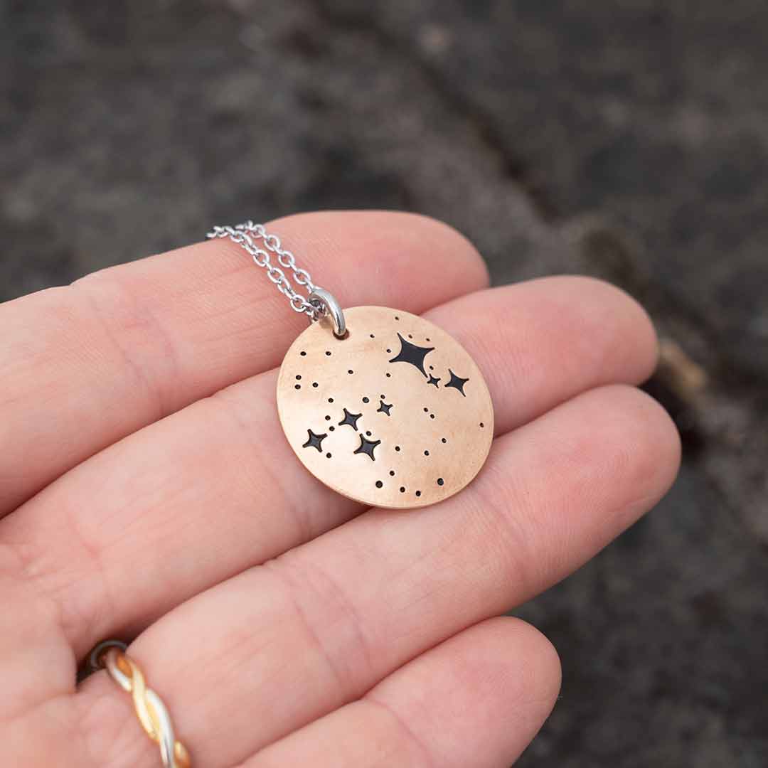 Canis Major constellation necklace - science &amp; astronomy jewelry. Great gift for a star gazer, teacher, or dog lover.