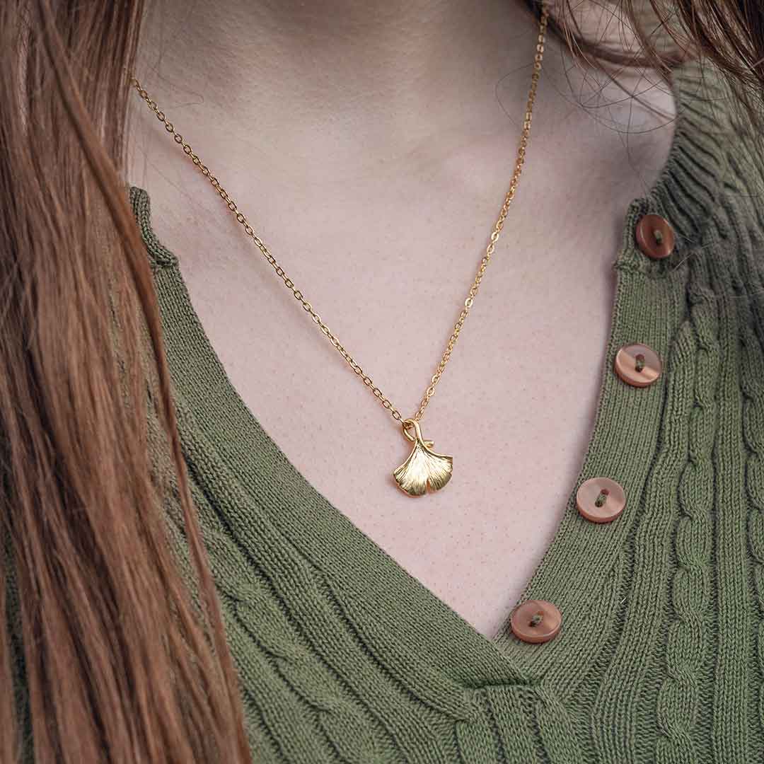 Ginkgo Leaf Necklace