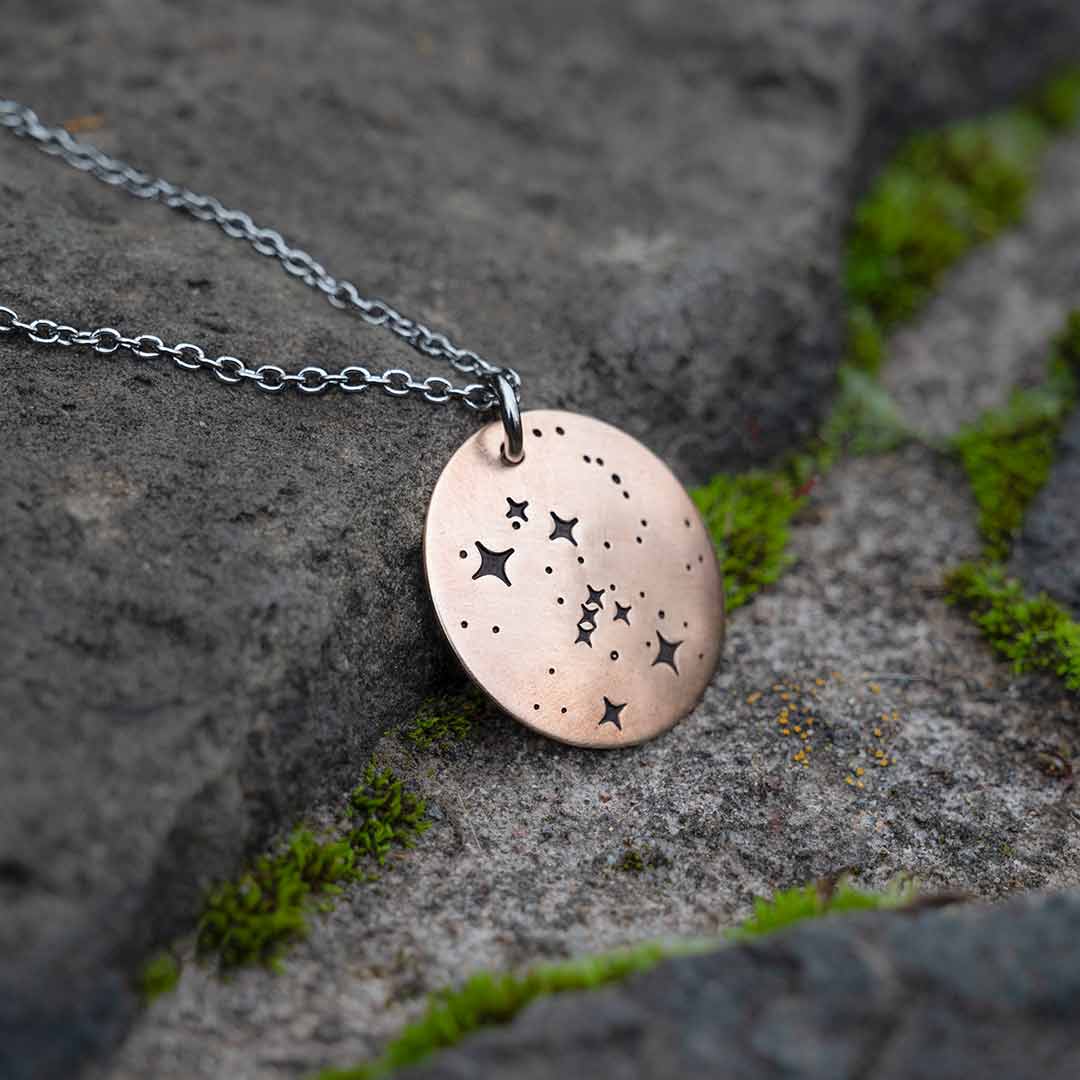 Orion Constellation Necklace Hand stamped Boutique Academia