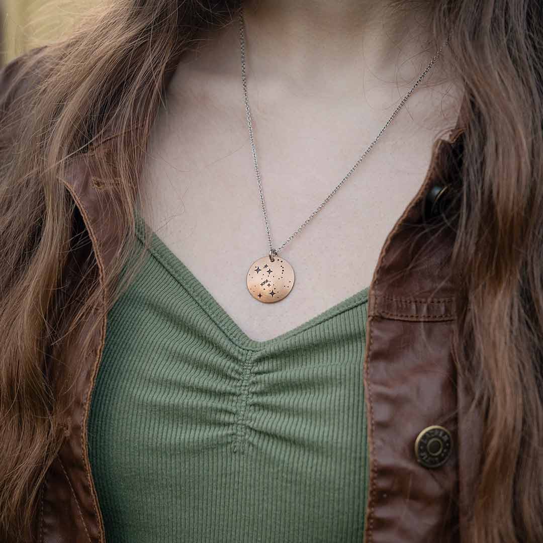 Orion Constellation Necklace, Hand-stamped