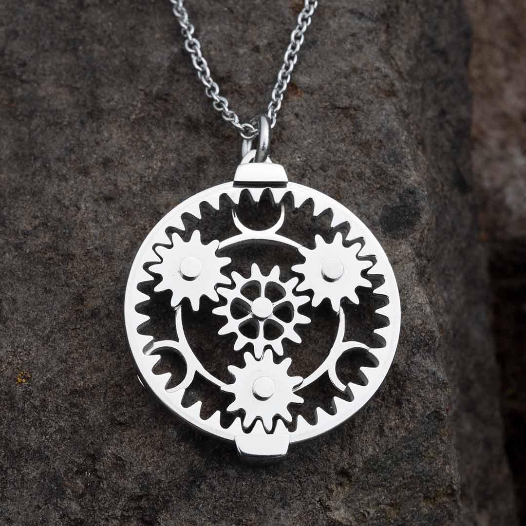 Planetary Gears Necklace - Kinetic Engineering Jewelry