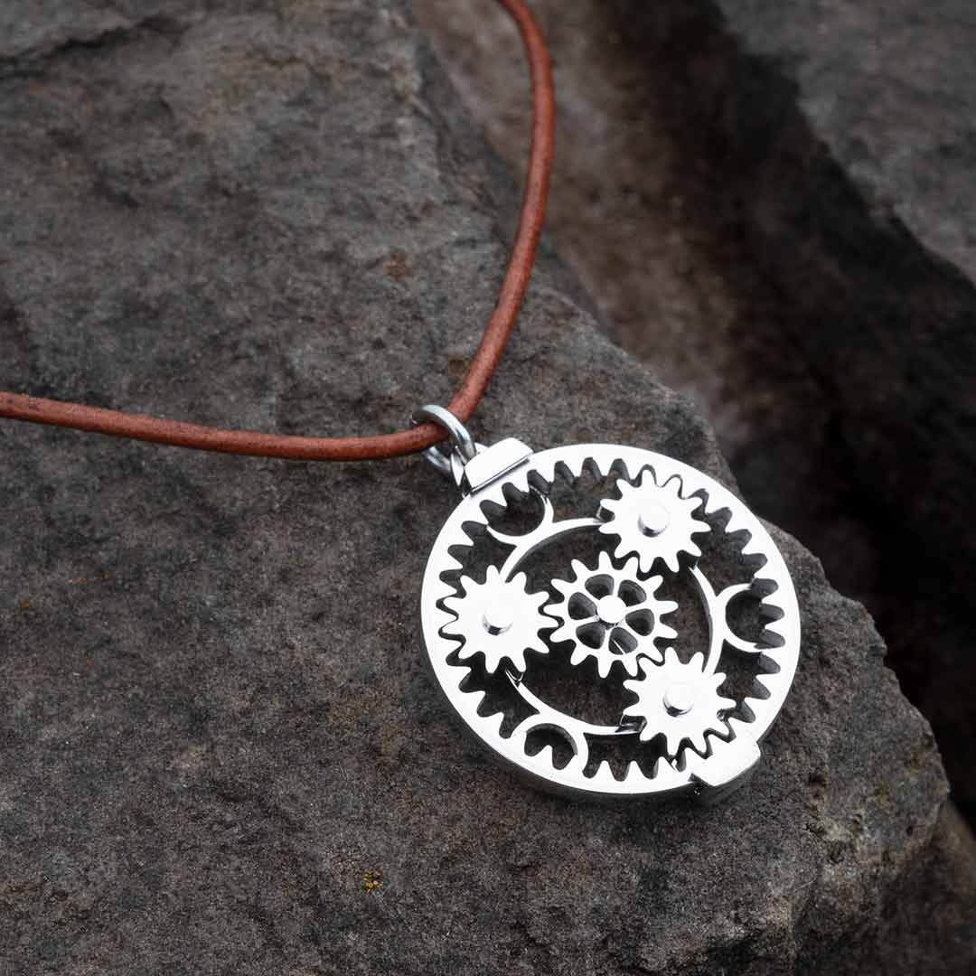 Planetary Gears Necklace - Kinetic Engineering Jewelry