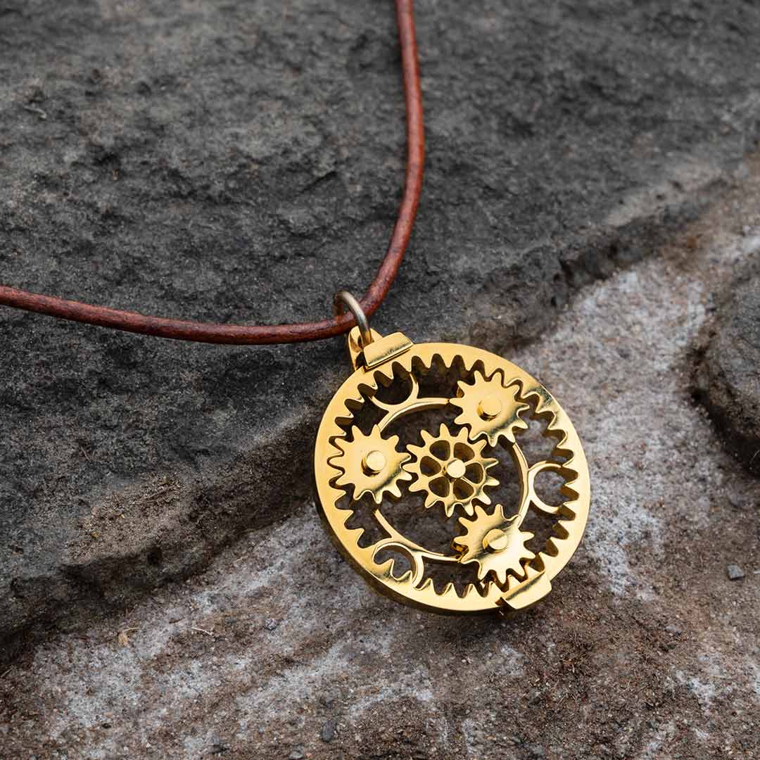 Planetary Gears Necklace - Kinetic Engineering Jewelry