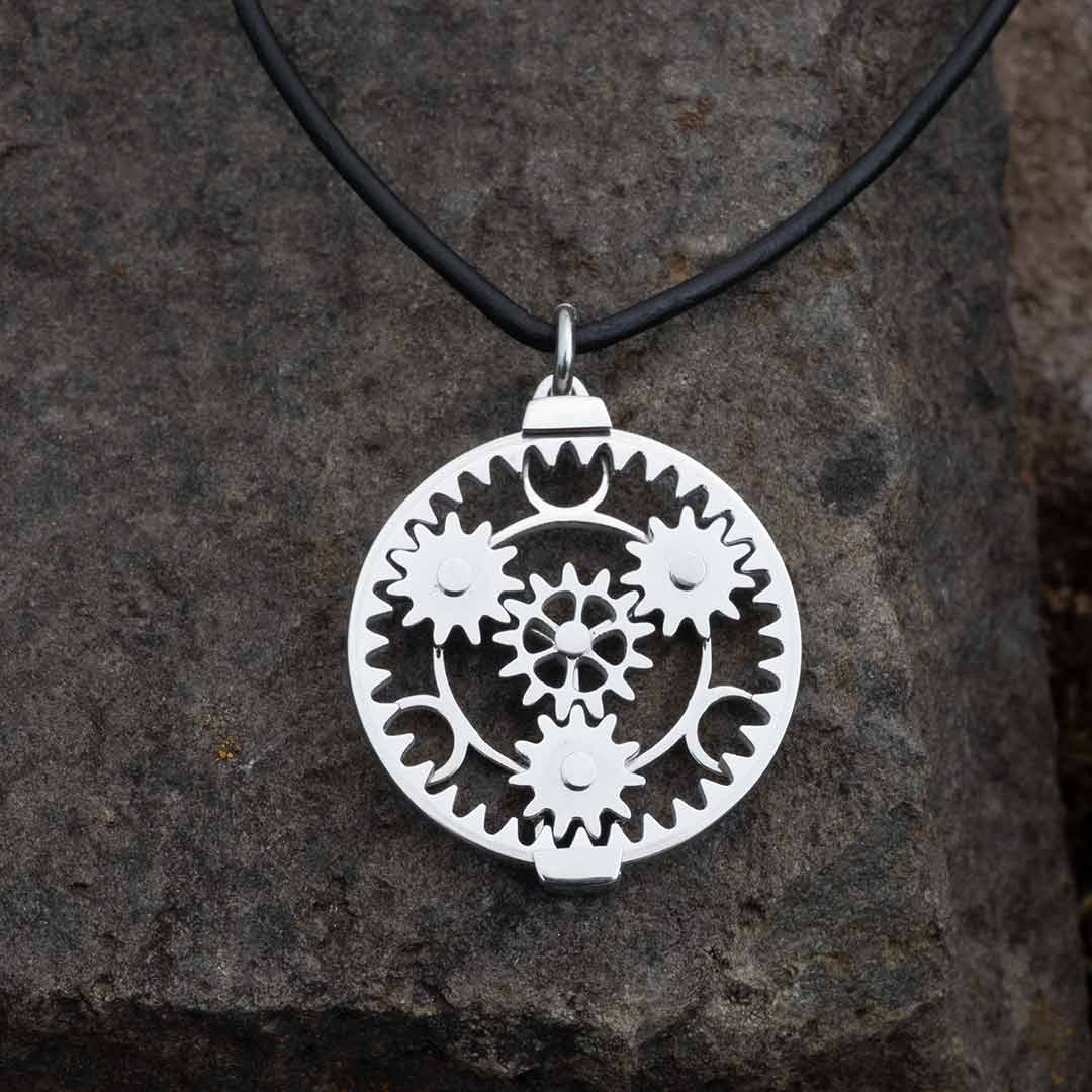 Planetary Gears Necklace - Kinetic Engineering Jewelry