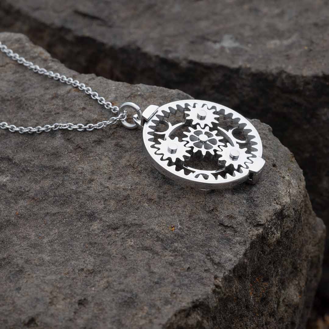Planetary Gears Necklace - Kinetic Engineering Jewelry
