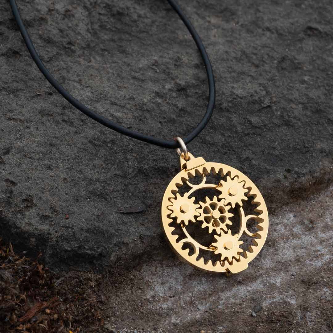 Planetary Gears Necklace - Kinetic Engineering Jewelry