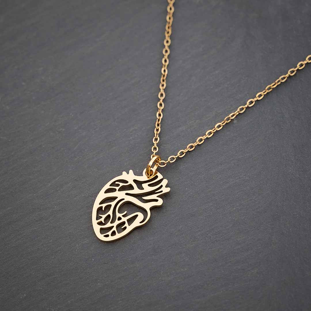 Anatomical Heart Necklace Boutique Academia