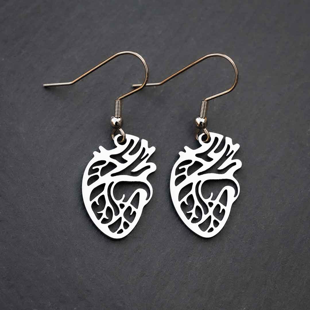 Anatomical heart earrings Clearance