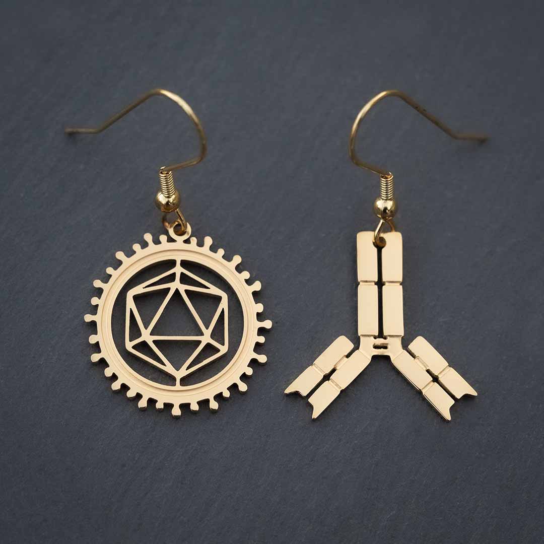 Antibody and Virus Earrings