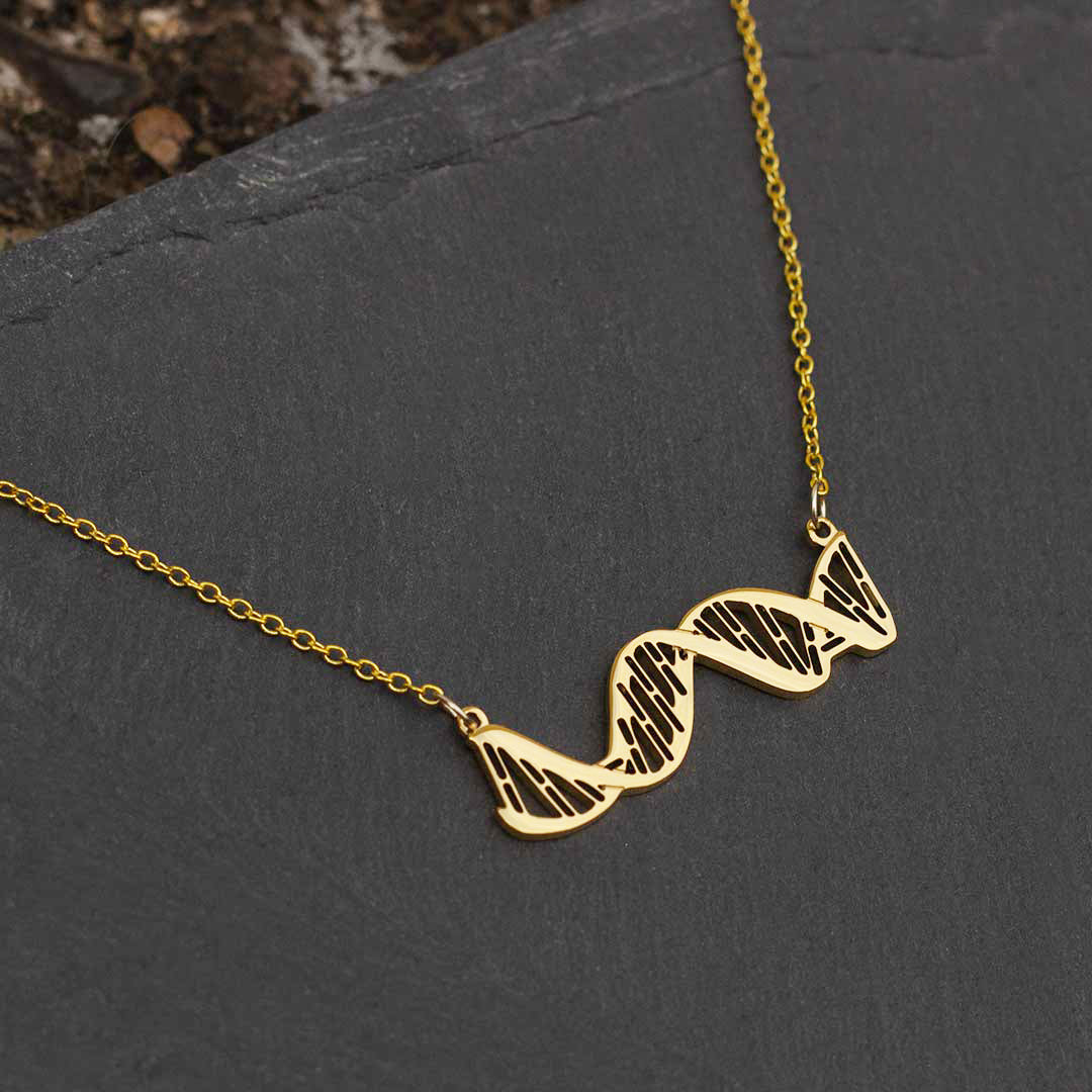 DNA Necklace - Horizontal Double Helix