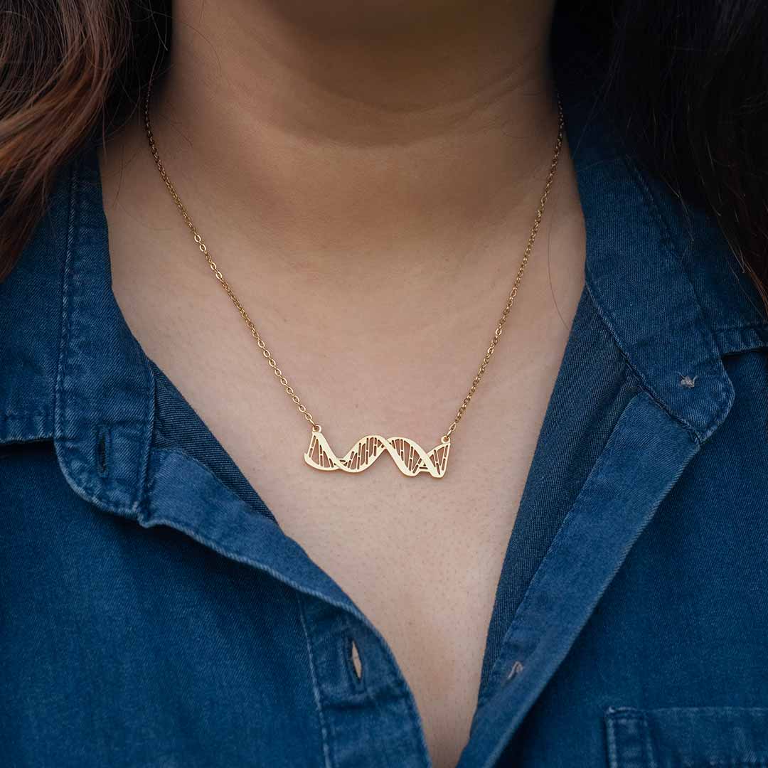 DNA Necklace - Horizontal Double Helix