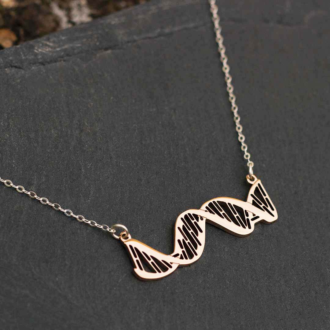 DNA Necklace - Horizontal Double Helix