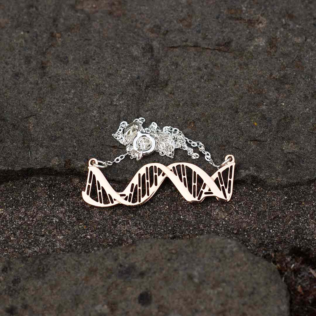 DNA Necklace - Horizontal Double Helix