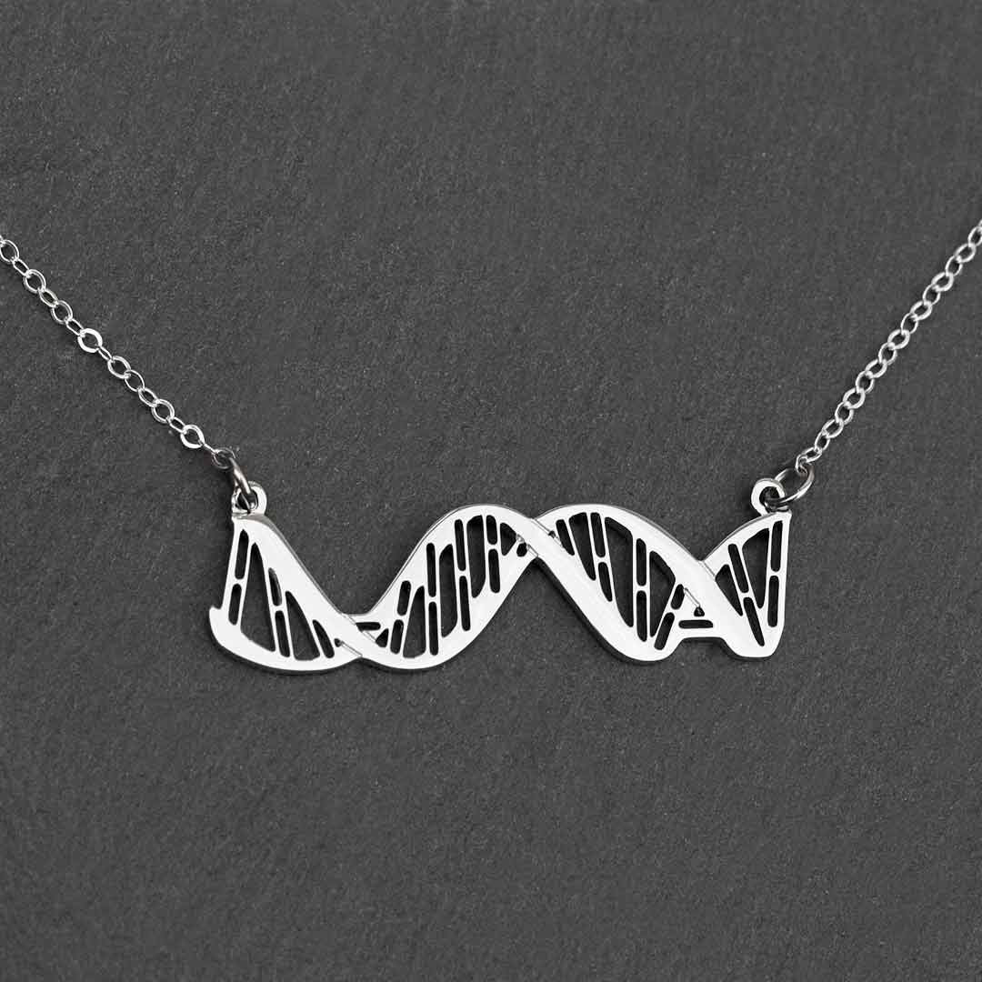 DNA Necklace - Horizontal Double Helix