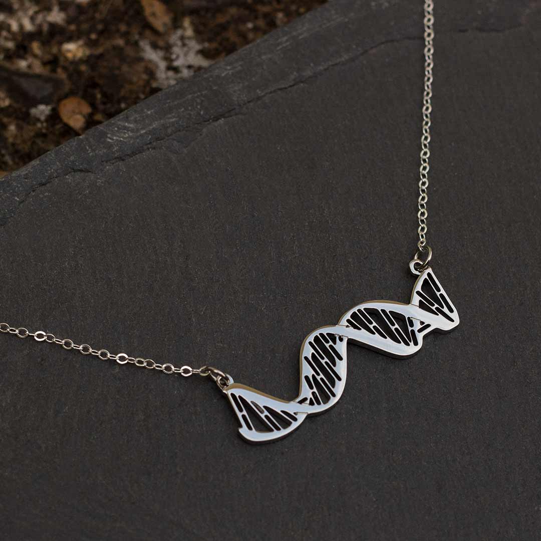 DNA Necklace - Horizontal Double Helix