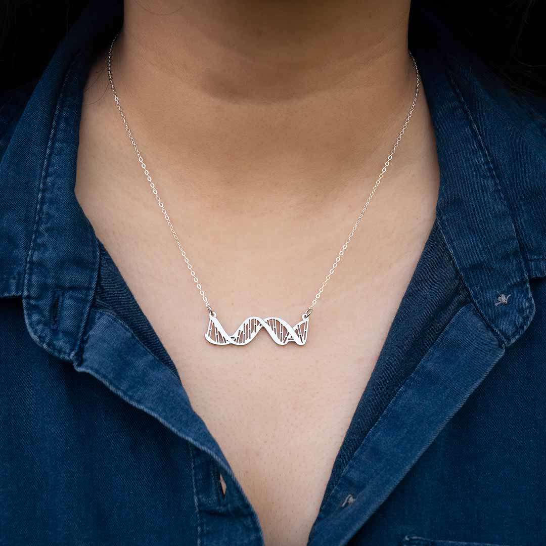 DNA Necklace - Horizontal Double Helix