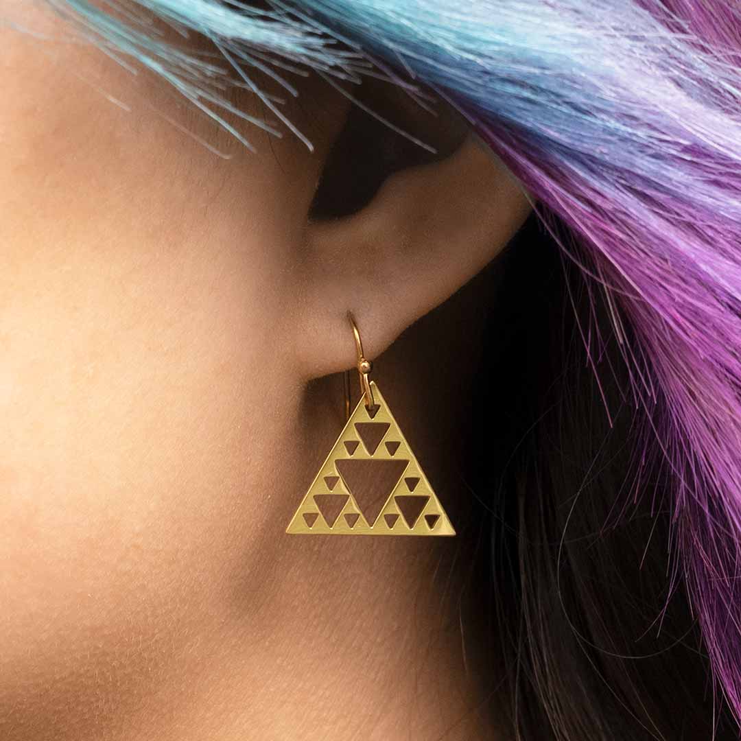 Sierpinski Triangle Earrings