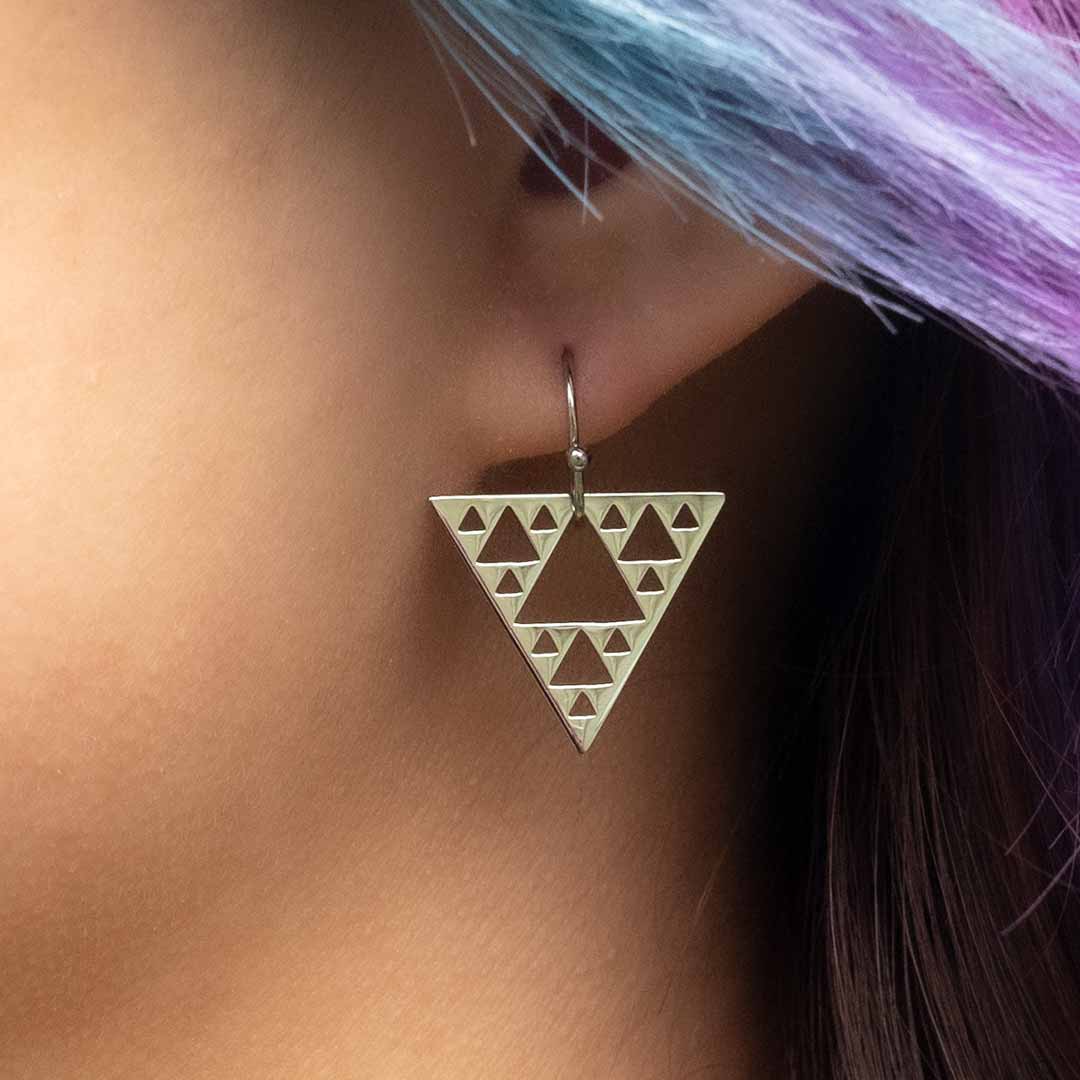 Sierpinski Triangle Earrings