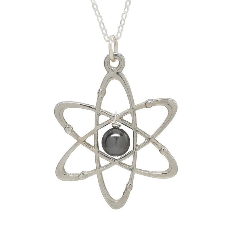 Atomic Science Necklace - physics and chemistry jewelry, great gift for a scientist, teacher, physicist, or chemist. 