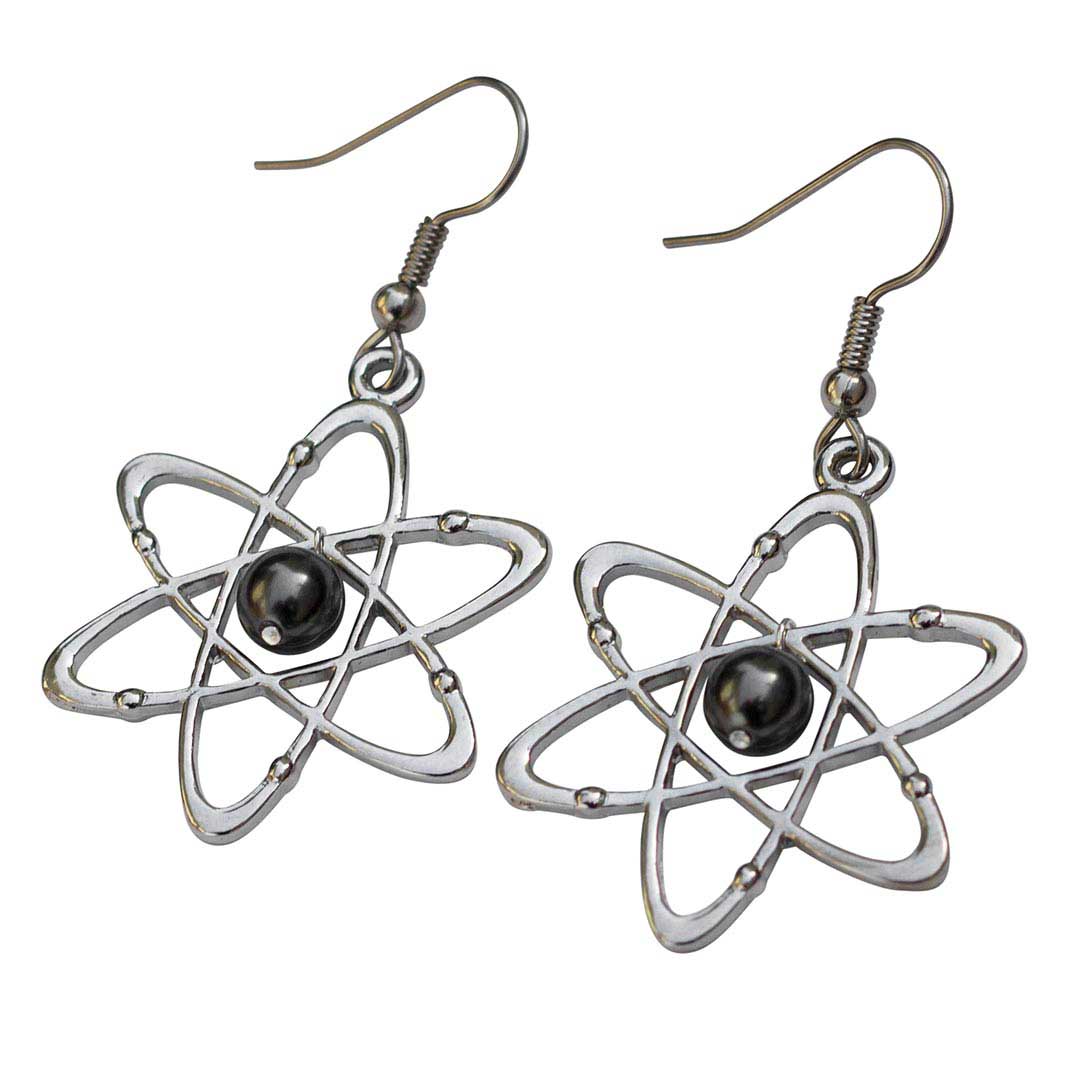 Atomic Science Earrings - science jewelry for students of physics, biology, or anything related to the atom