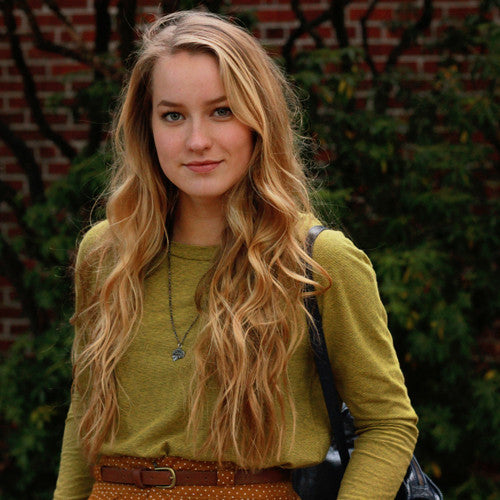 Brain necklace with a gunmetal chain. 