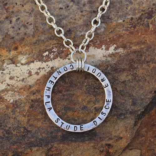 Knowledge Cycle Necklace -- beautiful jewelry for teachers and students of Latin