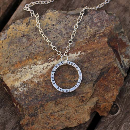 Knowledge Cycle Necklace -- beautiful jewelry for teachers and students of Latin
