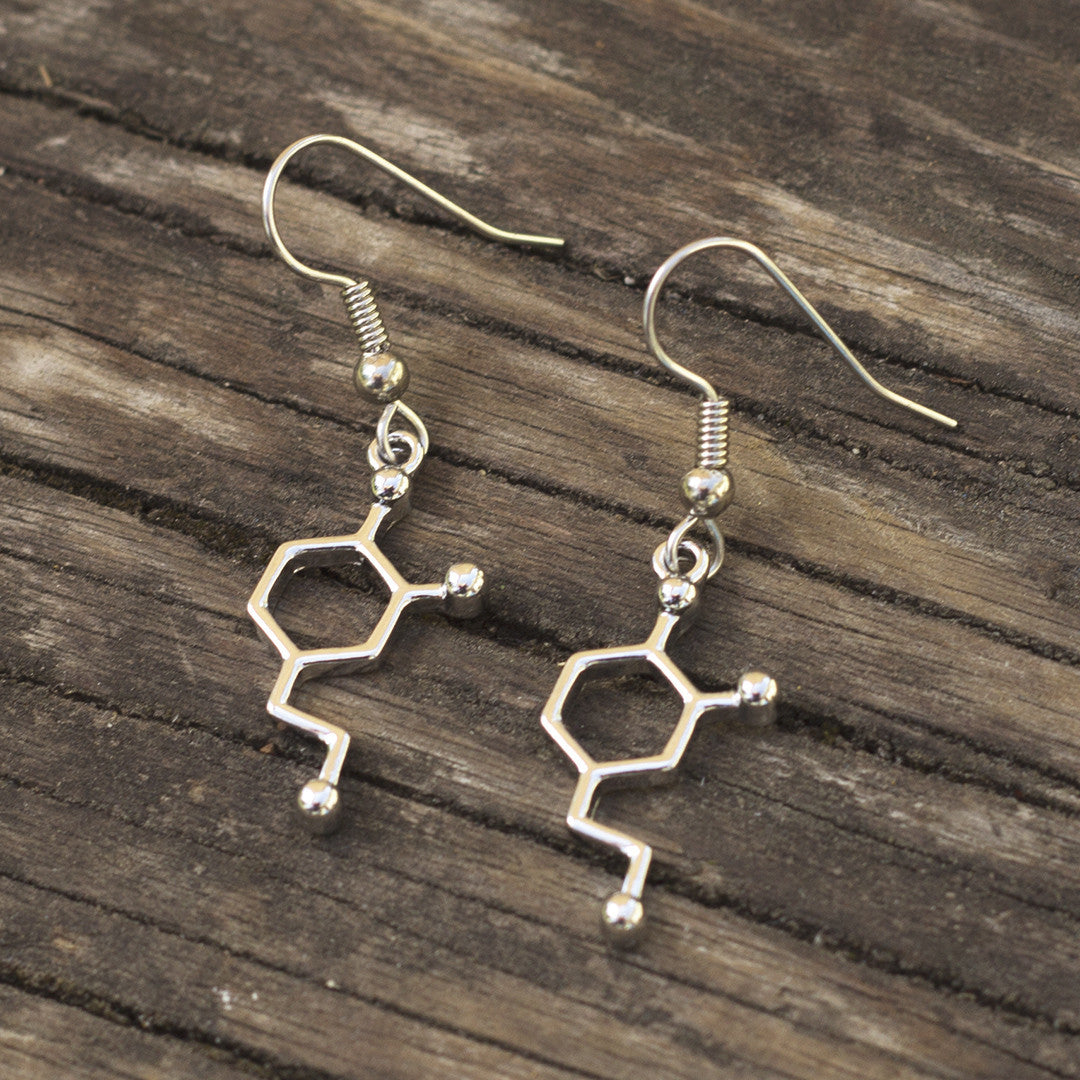 Neurotransmitter Molecule Earrings