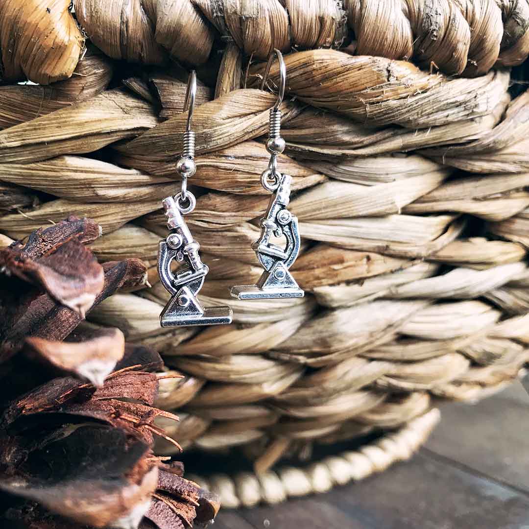 Microscope Earrings Boutique Academia