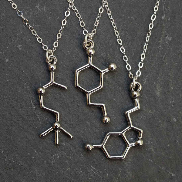 Dopamine Serotonin or Acetylcholine Necklace STEM Jewelry Boutique Academia