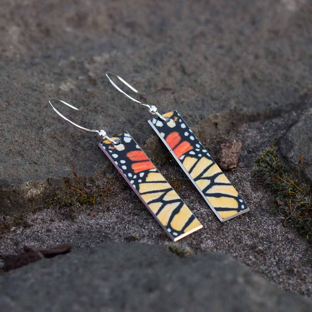 Monarch Butterfly Wing Earrings