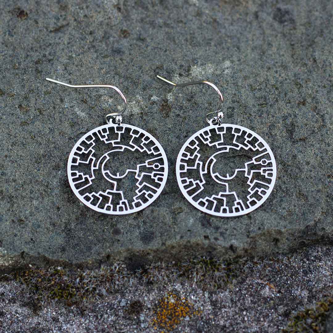 Phylogenetic Tree of Life Earrings: Darwin evolution science jewelry gift - silver version