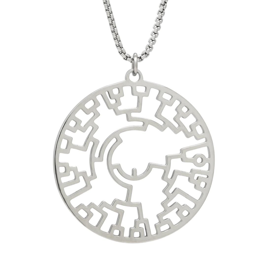 Phylogenetic Tree of Life Necklace: Darwin evolution science jewelry gift - silver version