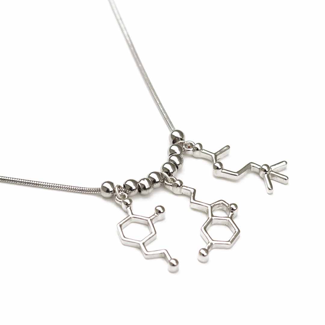 Sterling Silver SEROTONIN MOLECULE Pendant with Chain, by … | Flickr