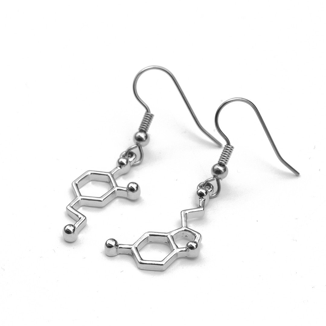 Neurotransmitter Molecule Earrings