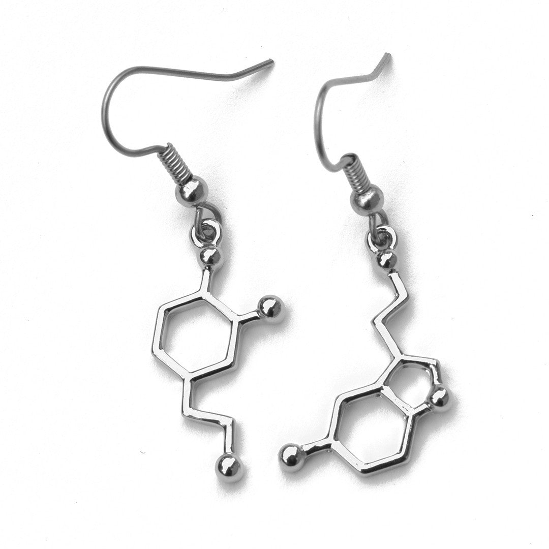 Neurotransmitter Molecule Earrings