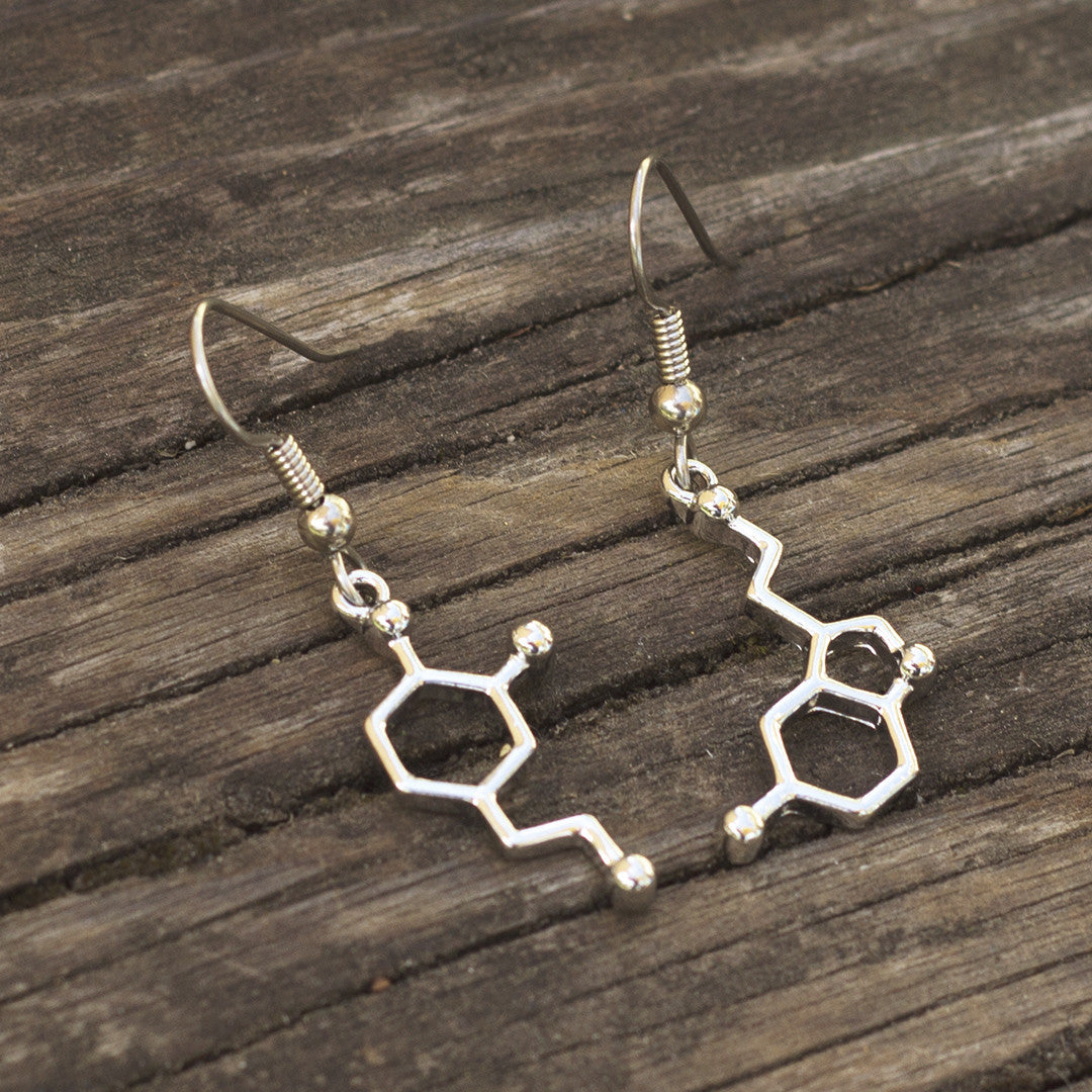 Neurotransmitter Molecule Earrings
