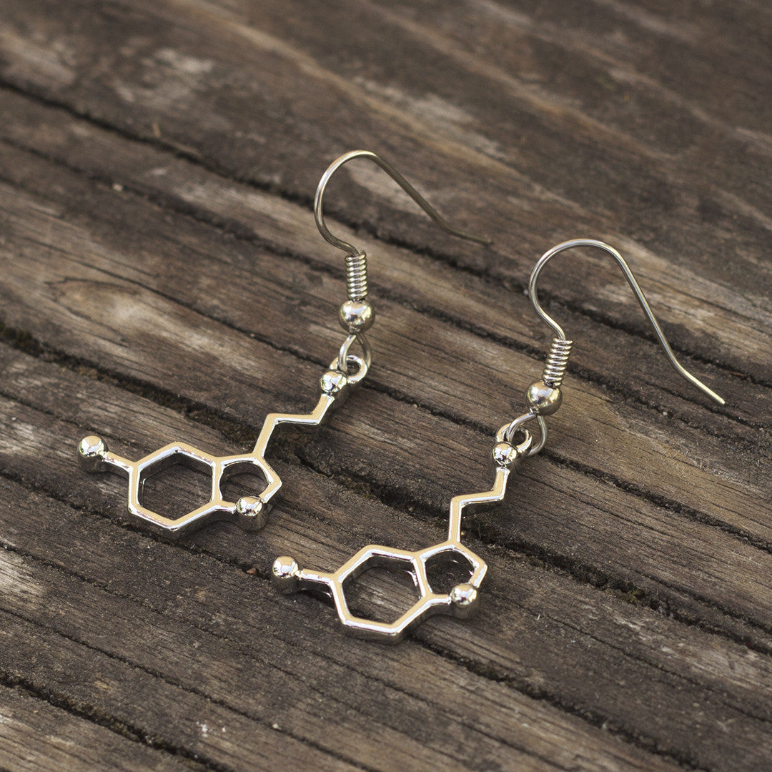 Neurotransmitter Molecule Earrings