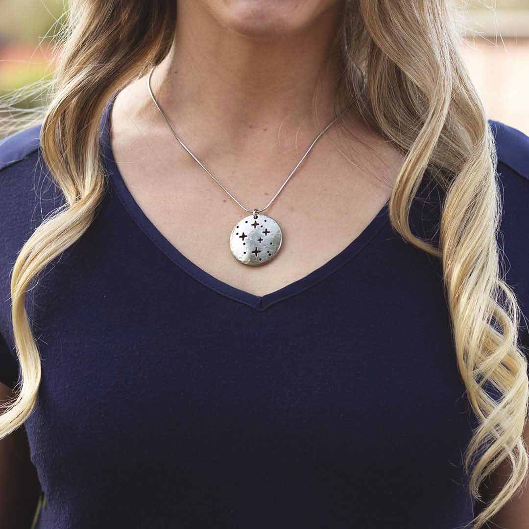 Southern Cross - Crux - constellation necklace - science &amp; astronomy jewelry. Great gift for a star gazer, teacher, or astronomer.