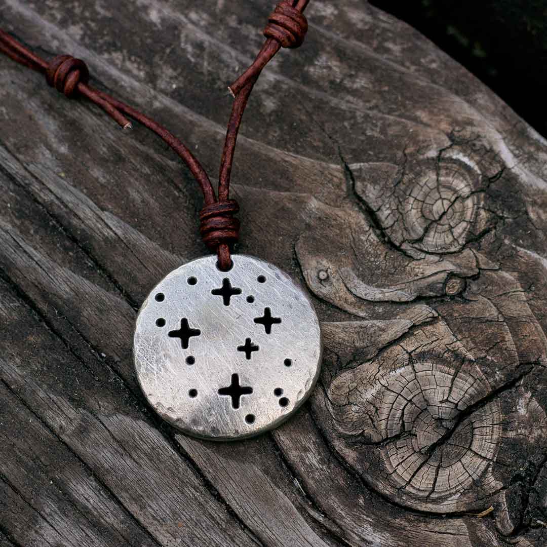 Southern Cross - Crux - constellation necklace - science &amp; astronomy jewelry. Great gift for a star gazer, teacher, or astronomer.