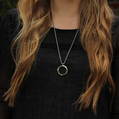 Solar spectrum necklace - science jewelry for astronomers, science teachers, star gazers, astronomy enthusiasts, and LGBT+ advocates.