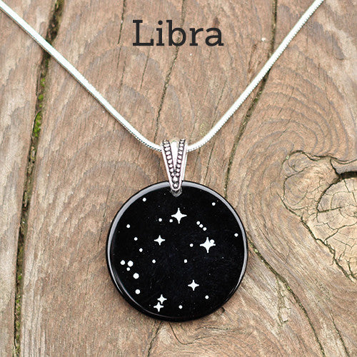 Libra zodiac constellation on sale necklace